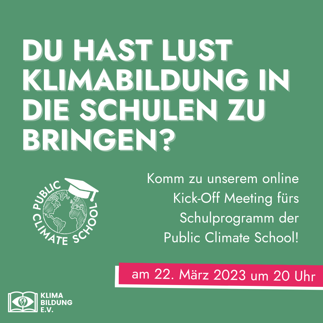 Online Kick-off Meeting der Public Climate School